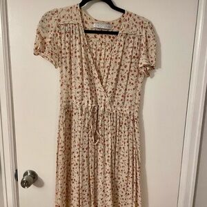 Christy Dawn “Dawn” Dress in cream and pink floral print-open to offers!